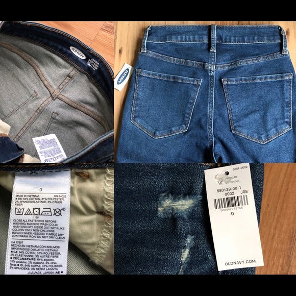 NEW Rockstar 360 Stretch Super Skinny Ripped Ankle Jeans Blue Size 0 Waist 25 - Picture 5 of 16